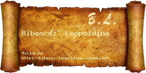 Bibescó Leopoldina névjegykártya